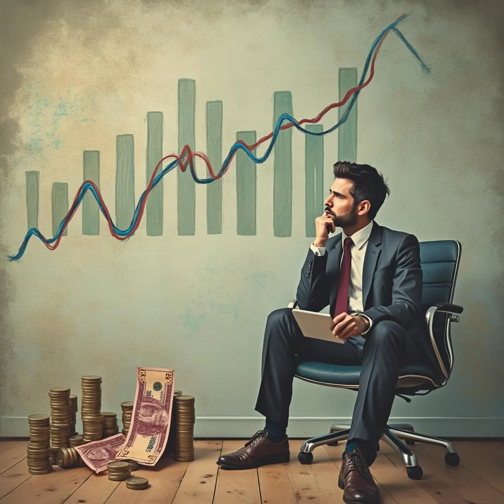 Gráfico de inflación y finanzas