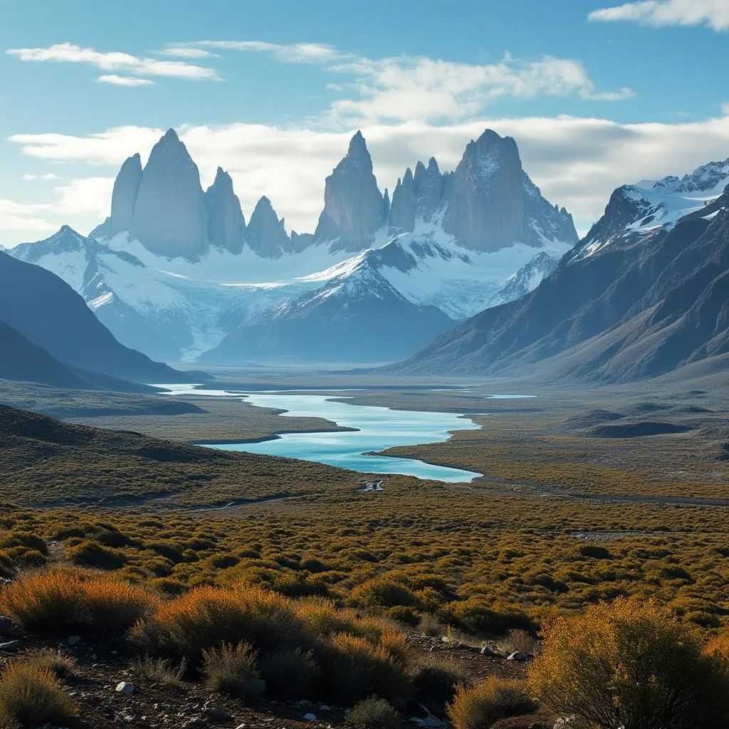 Paisaje turístico de la Patagonia Argentina