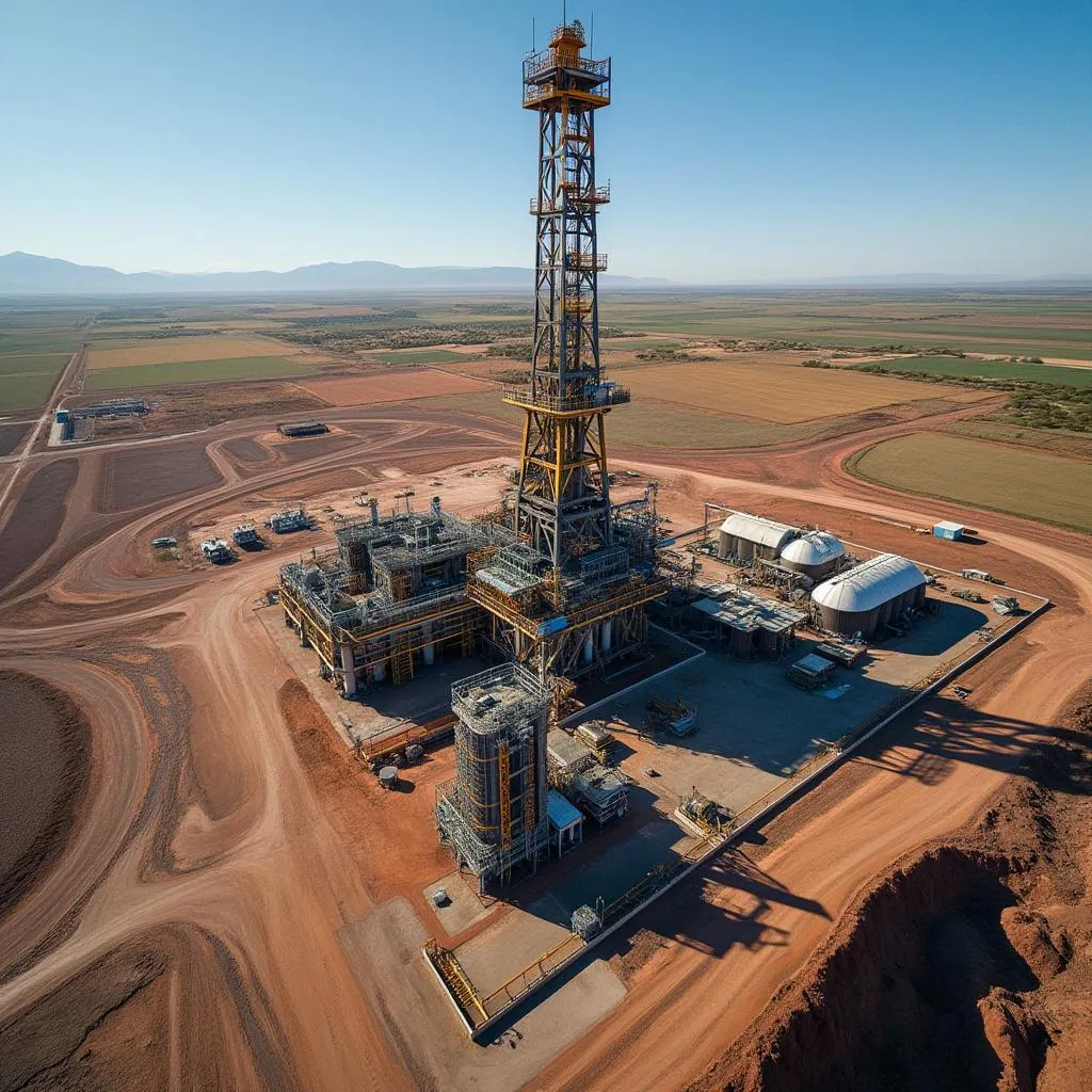 Instalaciones de extracción en Vaca Muerta